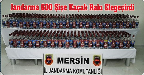 Tarsus Jandarması 600 Şişe Ka&ccedil;ak Rakı Ele Ge&ccedil;irdi