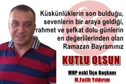 M.Fatih Yıldırım Bayram Mesajı