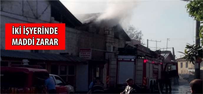 Yeşil Mahalle&rsquo;de İşyeri Yangını