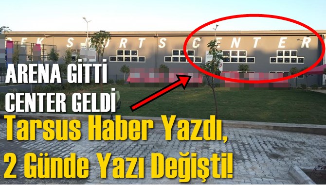 Tarsus&rsquo;ta &Ouml;zel Okulda Bulunan Spor Salonuna Verilen Arena İsmi S&ouml;k&uuml;ld&uuml;