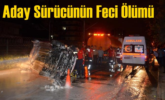 Aday S&uuml;r&uuml;c&uuml;n&uuml;n Feci &Ouml;l&uuml;m&uuml;: &Ouml;nce Taksiye Ardından Su Tankerine &Ccedil;arptı