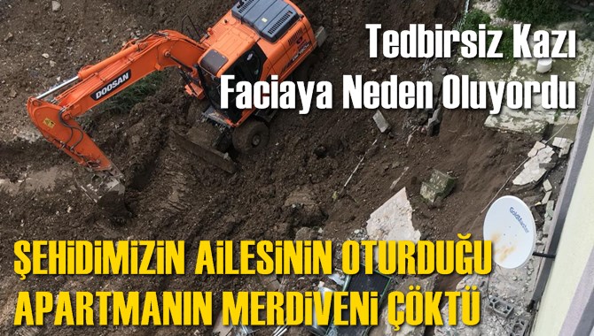 Şehidimizin Ailesinin Oturduğu Apartmanın Merdiveni &Ccedil;&ouml;kt&uuml;