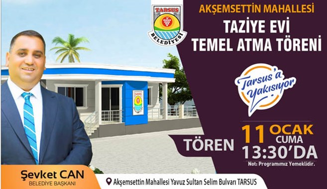 Başkan Can'ın 55. Hizmeti, Akşemsettin Mahallesi Taziye Evi Temeli Atılıyor