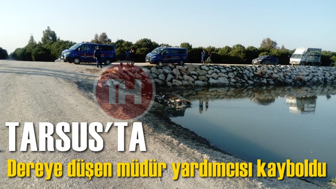 Tarsus'ta dereye d&uuml;şen m&uuml;d&uuml;r yardımcısı kayboldu