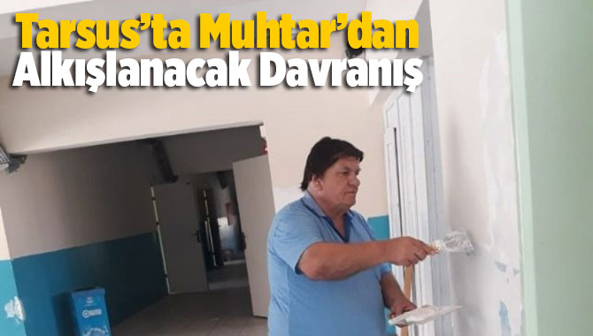 Tarsus'ta Şahin Mahallesi Muhtarı'ndan &Ouml;rnek Davranış