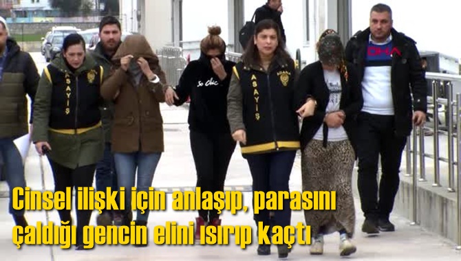 Cinsel ilişki i&ccedil;in anlaşıp, parasını &ccedil;aldığı gencin elini ısırıp ka&ccedil;tı