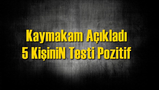 Kaymakam A&ccedil;ıkladı 5 kişide koronavir&uuml;se rastlanıldı