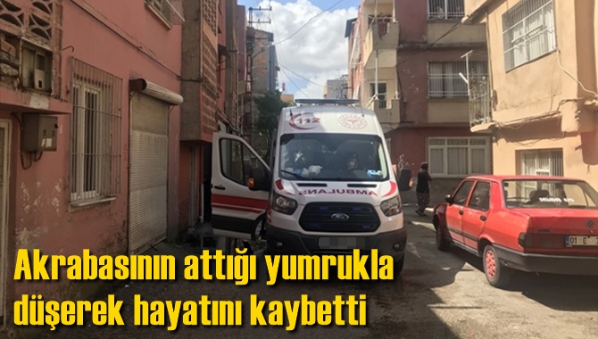 Akrabasının attığı yumrukla d&uuml;şerek hayatını kaybetti