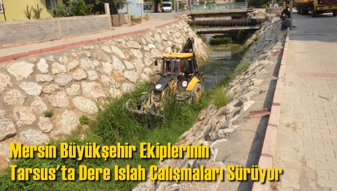 Tarsus'ta dere ıslah &ccedil;alışması s&uuml;r&uuml;yor