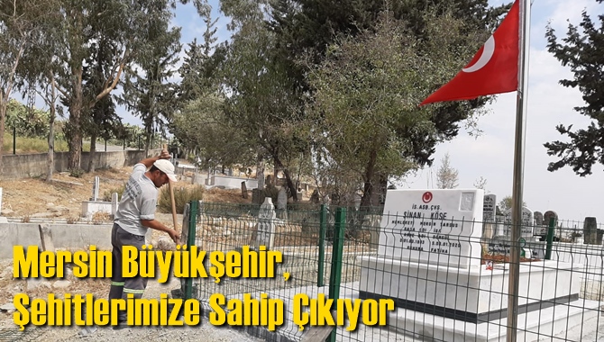Şehit Sinan K&ouml;se&rsquo;nin Mezarının &Ccedil;evresinde B&uuml;y&uuml;kşehir Tarafından D&uuml;zenleme &Ccedil;alışması