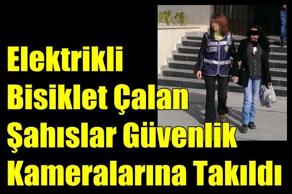 Tarsus'ta Elektrikli Bisiklet &Ccedil;alan Şahıslar G&uuml;venlik Kameralarına Takıldı