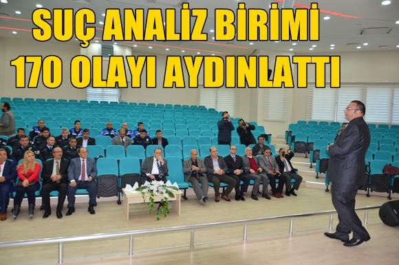 Tarsus'ta Su&ccedil; Analiz Birimi 170 Olayı Aydınlattı